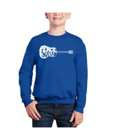 Peace Love Country - Big Boy's Word Art Crewneck Sweatshirt