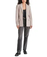 Steve Madden Women's Aria Faux-Leather Blazer