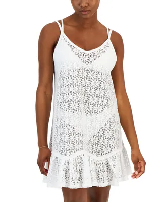 Miken Women's Lace Drop-Waist Cover-Up, Created for Macy's