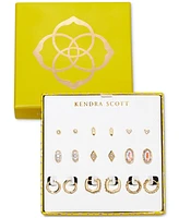 Kendra Scott 9-Pc. Set Assorted Crystal Stud & Hoop Earrings