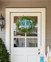 Glitzhome 18" L Easter Metal "Happy Easter" Door Hanger