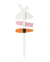 Glitzhome 36" H Wooden Easter Bunny Yard Stake