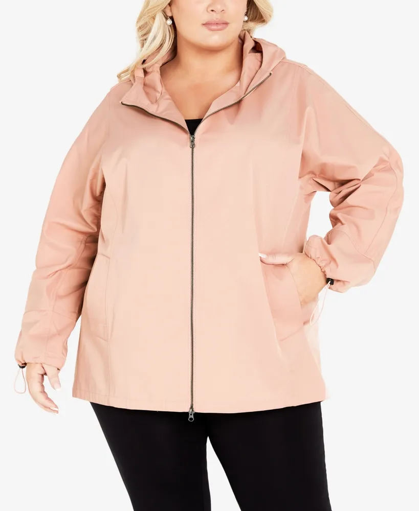 Avenue Plus Size Giselle Zip Up Hooded Jacket