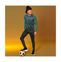 Campus Sutra Men's Forest Green Geometric Activewear T-Shirt