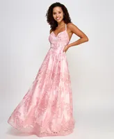 Bcx Juniors' Embellished Sweetheart-Neck Gown, Created for Macy's