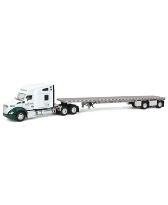 First Gear Dcp 1/64 Ken worth with Spread-Axle Flatbed Trailer, Evergreen Industries