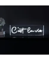 Cest La Vie Contemporary Glam Acrylic Box Usb Operated Led Neon Light