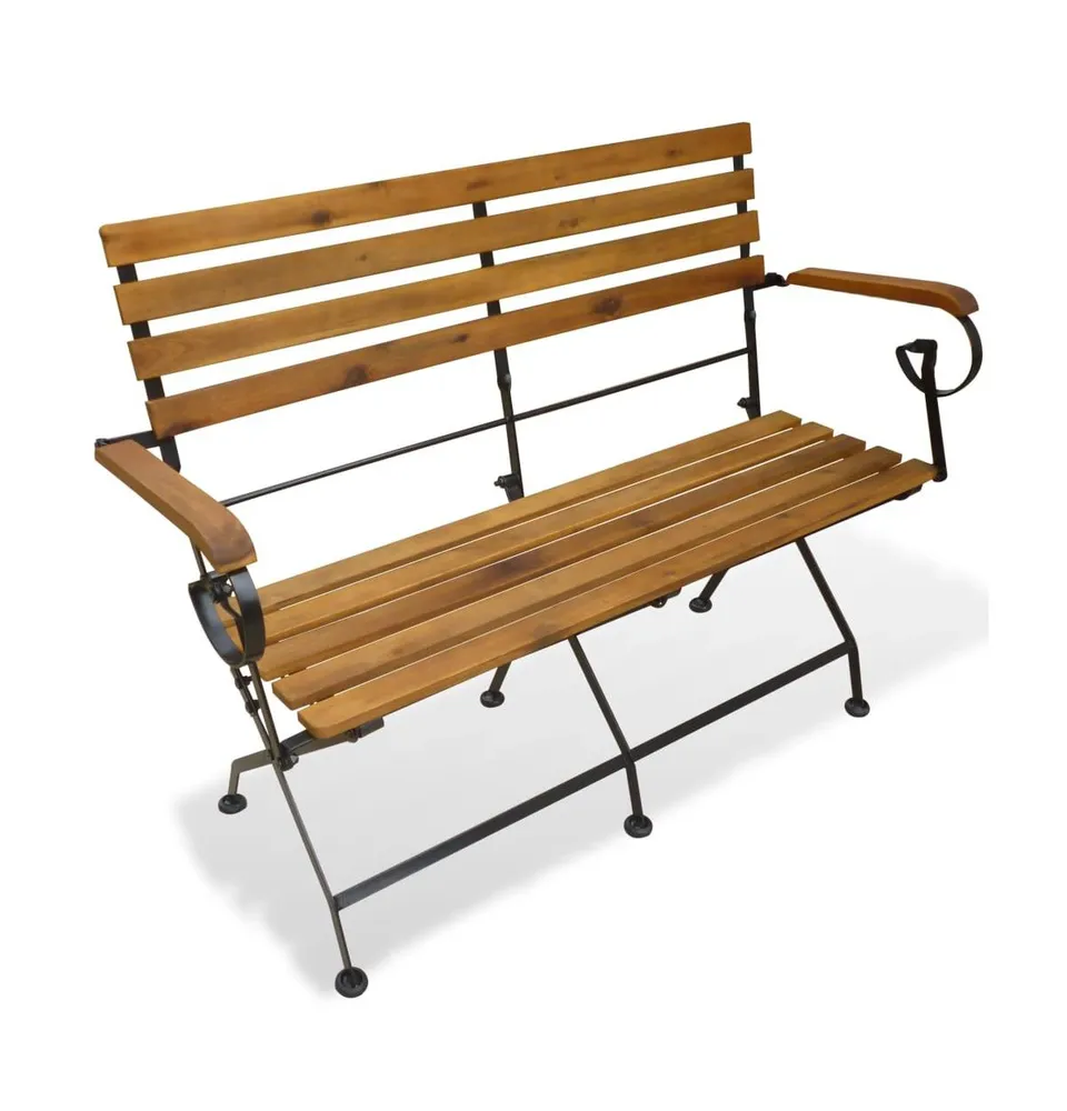 Folding Patio Bench 44.1" Solid Wood Acacia