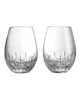 Waterford Lismore Essence Red Wine Stemless 20.5 oz, Set of 2