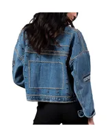 Women's G-iii 4Her by Carl Banks Dallas Cowboys First Finish Medium Denim Full-Button Jacket