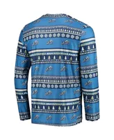 Men's Concepts Sport Navy Midshipmen Ugly Sweater Long Sleeve T-shirt and Pants Sleep Set