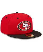 Men's New Era Scarlet, Black San Francisco 49ers Flipside 2Tone 59FIFTY Fitted Hat