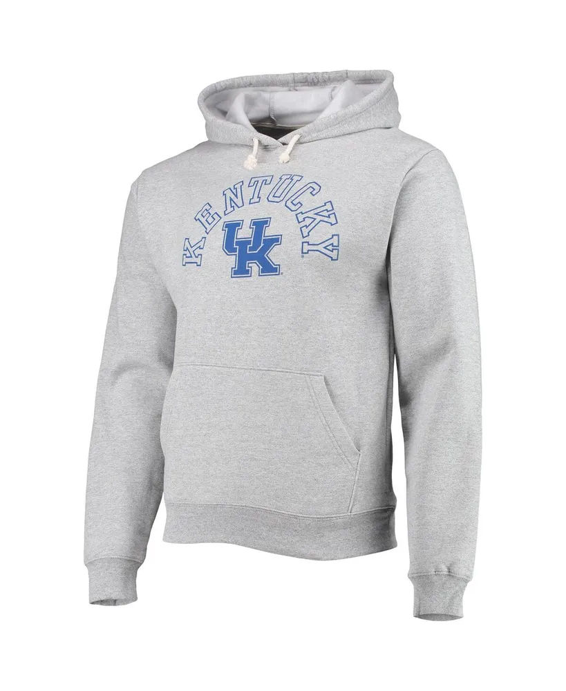 Men's League Collegiate Wear Heathered Gray Kentucky Wildcats Seal Neuvo Essential Fleece Pullover Hoodie