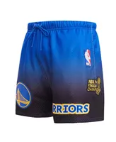 Men's Pro Standard Royal, Black Golden State Warriors Ombre Mesh Shorts