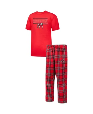 Men's Profile Red Georgia Bulldogs Big and Tall 2-Pack T-shirt Flannel Pants Set