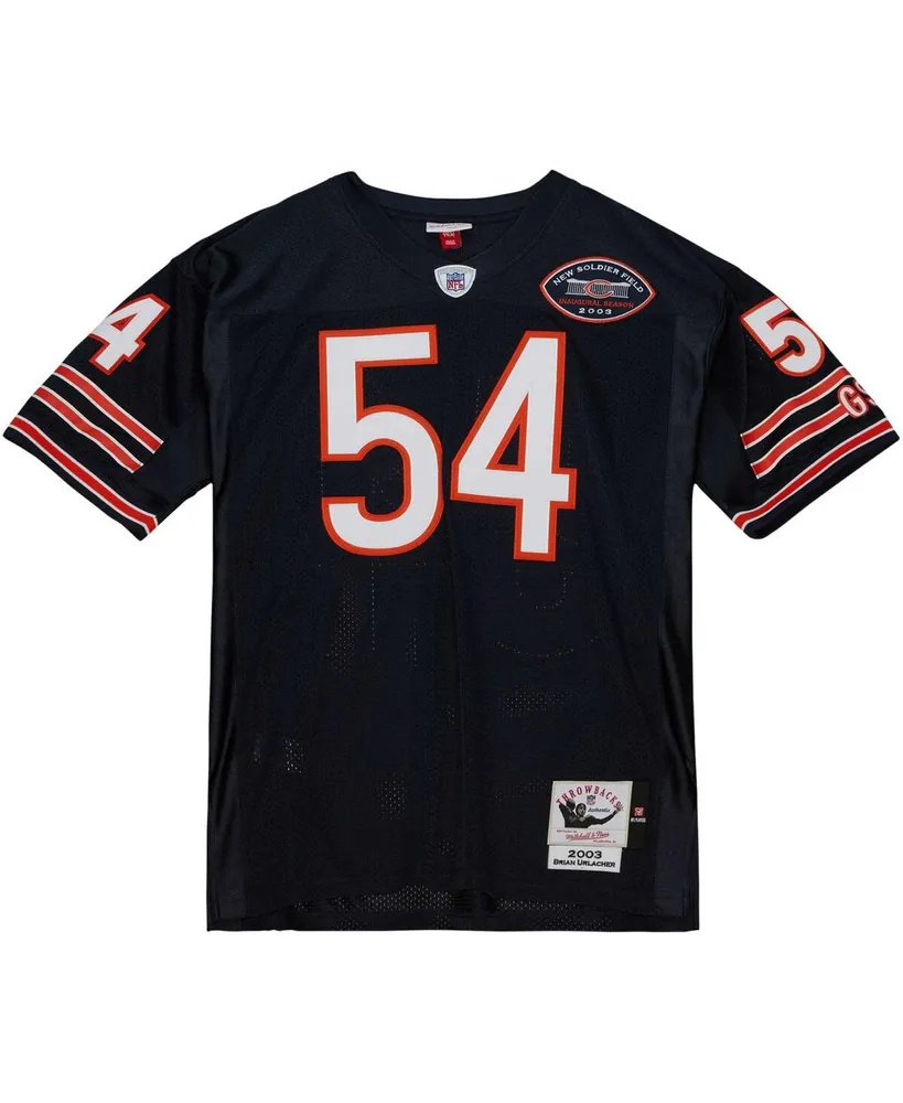 Men's Mitchell & Ness Brian Urlacher Navy Chicago Bears 2004 Authentic Throwback Retired Player Jersey