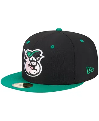 Men's New Era Black Kannapolis Cannon Ballers Theme Nights Qs 59FIFTY Fitted Hat