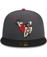 Men's New Era Gray Cedar Rapids Kernels Theme Nights Mat Grapplers 59FIFTY Fitted Hat