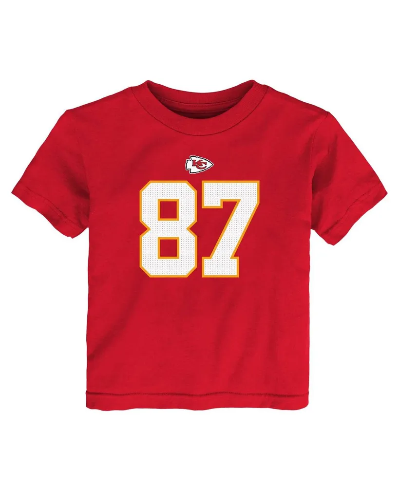 Toddler Boys and Girls Nike Travis Kelce Red Kansas City Chiefs Player Name Number T-shirt
