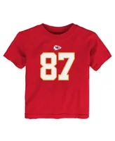 Toddler Boys and Girls Nike Travis Kelce Red Kansas City Chiefs Player Name and Number T-shirt