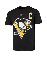 Big Boys Sidney Crosby Black Pittsburgh Penguins Player Name and Number T-shirt