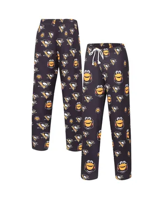 Kirby Character Print Men's Black Sleep Pajama Pants-Medium