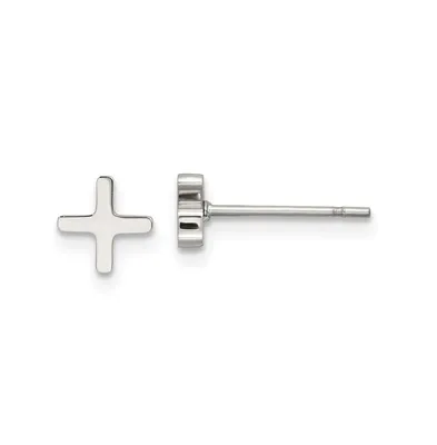 Chisel Stainless Steel Polished X Earrings