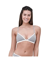 Women's Adorned Fully Adjustable Cotton Lace Bralette with Seamless Support