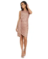 Tahari Asl Women's Sequined Ruched-Side Bodycon Dress