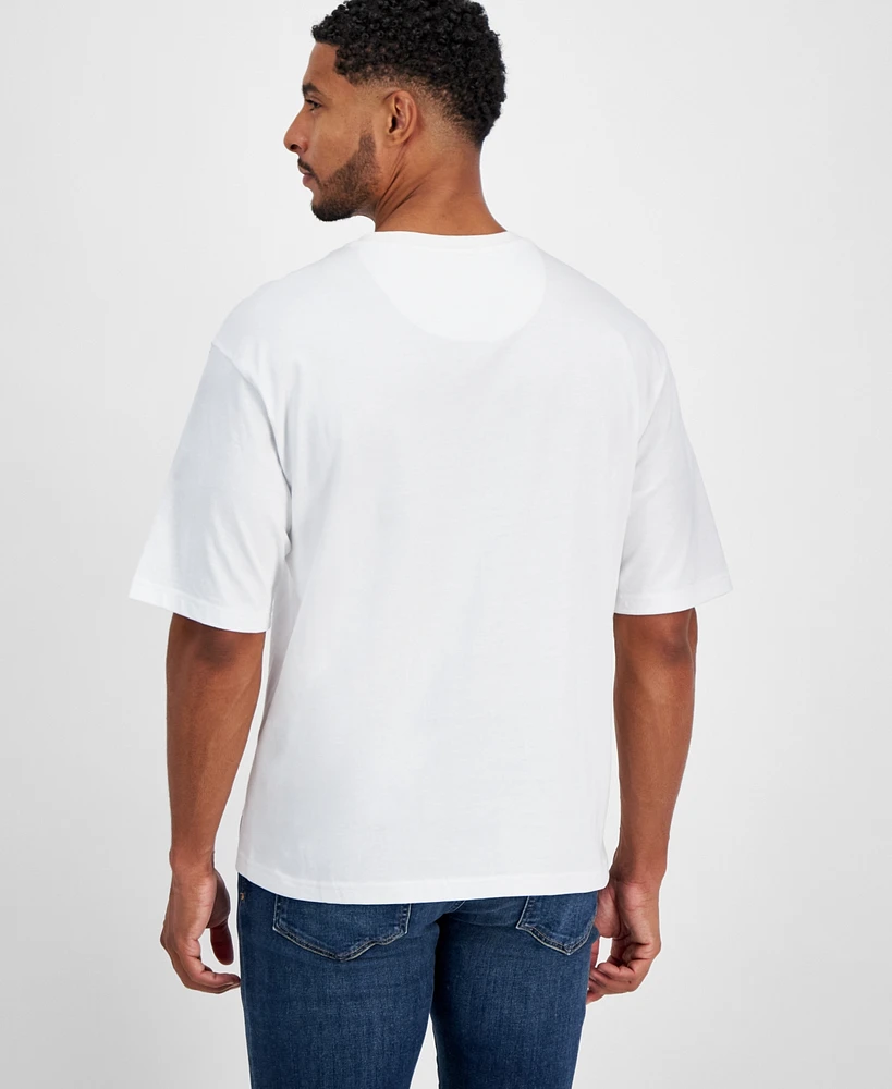 Native Youth Men's Relaxed-Fit Logo Embroidered T-Shirt