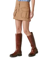 Lucky Brand Women's Cotton Clean Cargo Mini Skirt