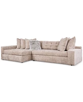 Pherie 131" 2-Pc. Fabric Sectional with Cuddler, Created for Macy's