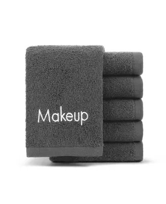 Embroidered Makeup Remover Towels (Pack of 6) , 13x13 in., Color Options, 100% Cotton Washcloths