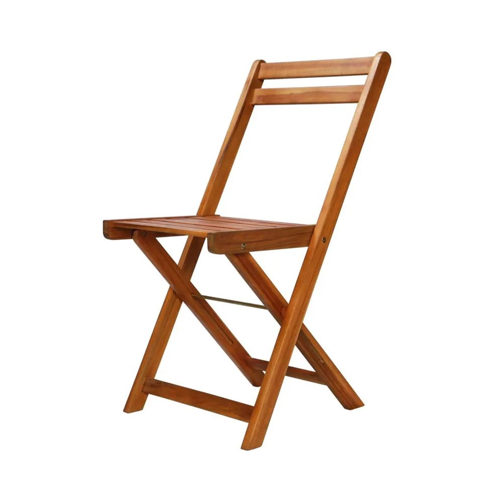 Patio Bistro Chairs 2 pcs Solid Acacia Wood