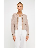 Women's Sequins Trim Cardigan