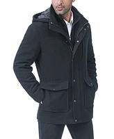 Bgsd Men Kenneth Wool Blend Car Coat with Bib