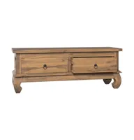 Tv Stand 43.3"x13.8"x15.7" Solid Wood Teak