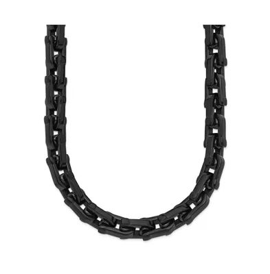 Chisel Stainless Steel Polished Black Ip-plated inch Link Necklace