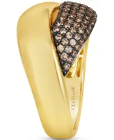 Le Vian Chocolatier Chocolate Diamond Crossover Statement Ring (3/4 ct. t.w.) in 14k Gold