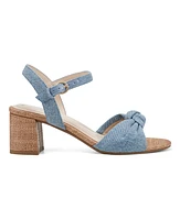 Easy Spirit Women's Danica Block Heel Open Toe Dress Sandals - Medium Blue Denim