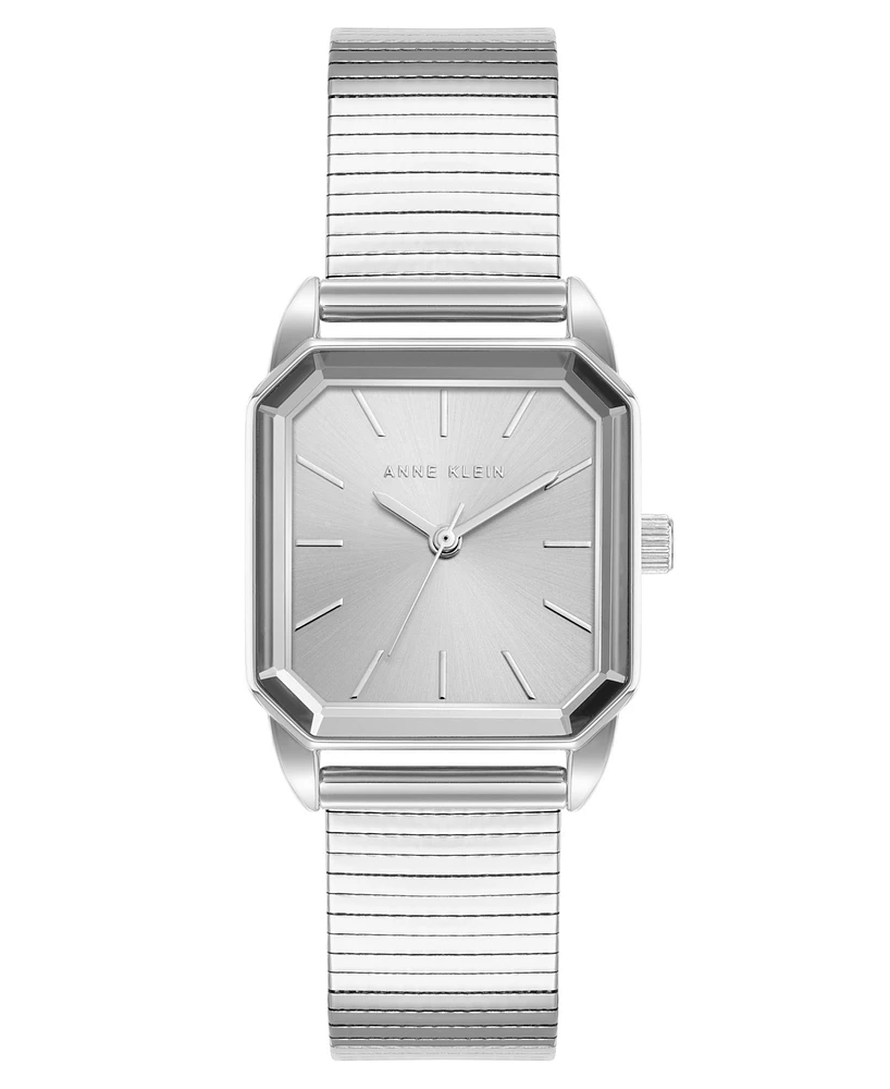 Anne Klein Women's Quartz Silver-Tone Stainless Steel Watch, 26mm - Silver