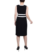 Ny Collection Women's Elbow Sleeve Colorblocked Dress, 2 Piece Set