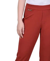 Ny Collection Women's Scuba Crepe Ankle Pants