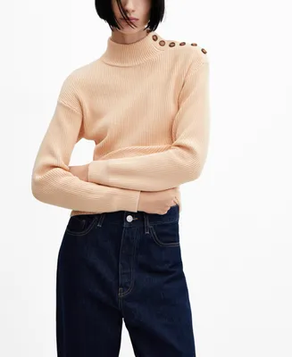 Mango Women's Shoulder Buttons Sweater