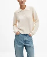 Mango Women's Knitted Polo Neck Sweater