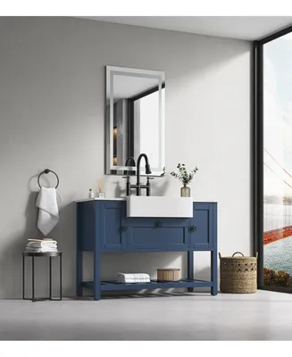 Simplie Fun Led Bathroom Wall Mirror with Anti-Fog and Dimmer