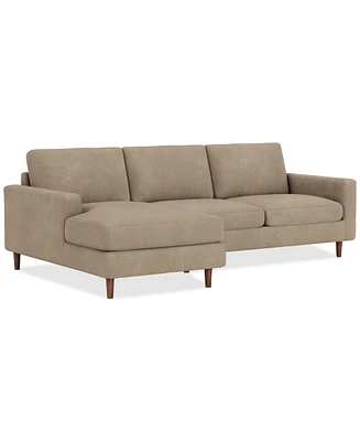 Closeout! EQ3 Oskar 2-Pc. Fabric Sectional Sofa