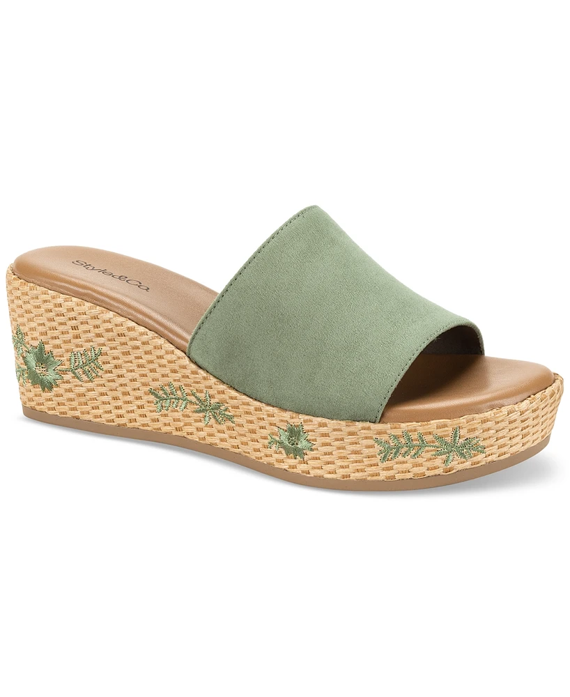 Style & Co Meadoww Slide Wedge Sandals, Created for Macy's