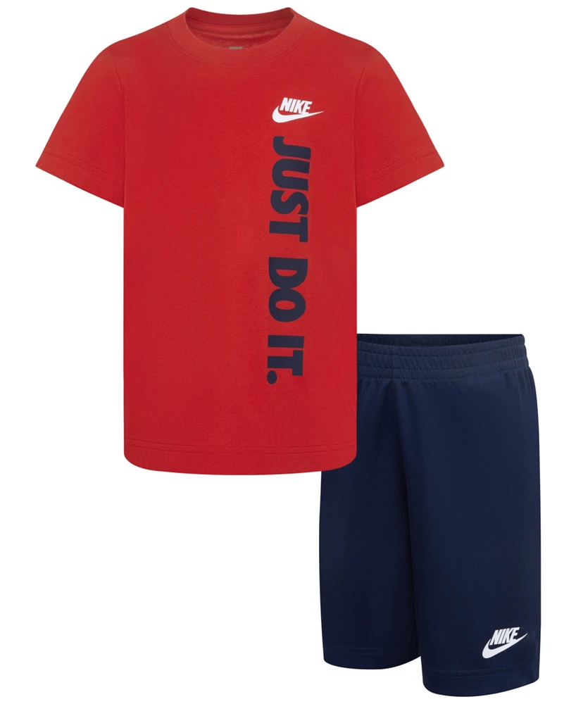 Nike Little Boys Just Do It T-shirt and Shorts, 2 Piece Set