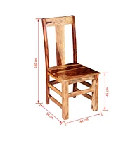 Dining Chairs 2 pcs Solid Sheesham Wood